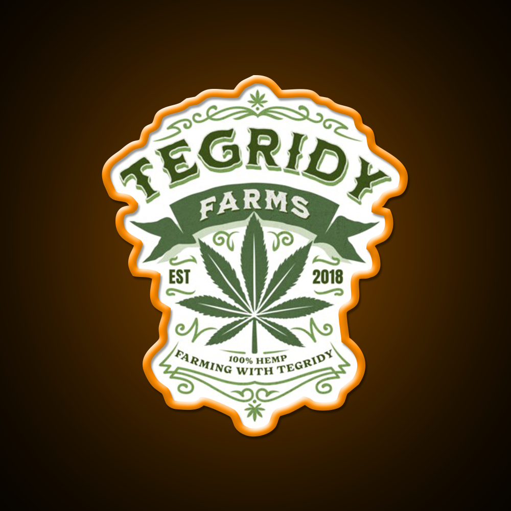 Tegridy Farms Essential Neon Sign Hemp Inspired Green Leaf Led Neon Sign Rgb Color - LED neon sign view 6