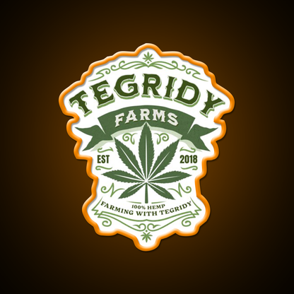 Tegridy Farms Essential Neon Sign Hemp Inspired Green Leaf Led Neon Sign Rgb Color - LED neon sign view 6