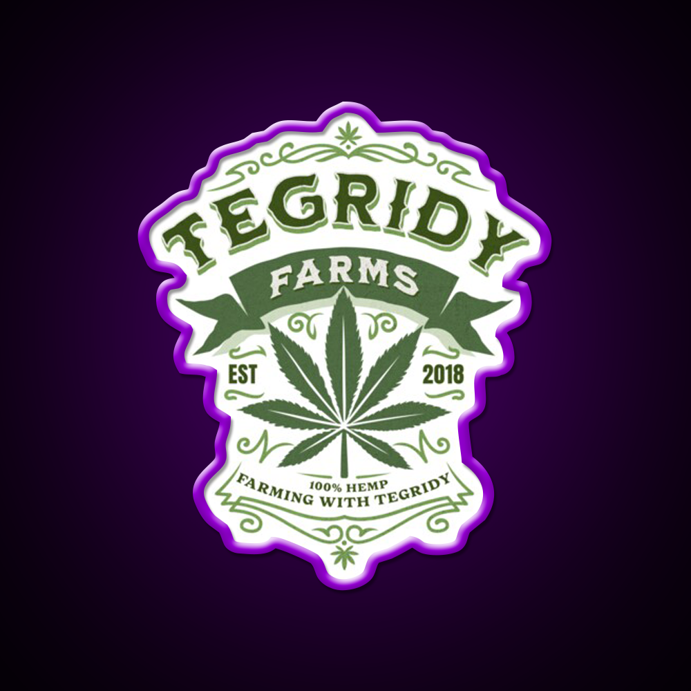 Tegridy Farms Essential Neon Sign Hemp Inspired Green Leaf Led Neon Sign Rgb Color - LED neon sign view 9