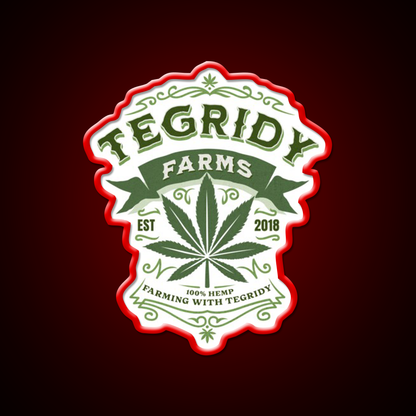 Tegridy Farms Essential Neon Sign Hemp Inspired Green Leaf Led Neon Sign Rgb Color - LED neon sign view 10