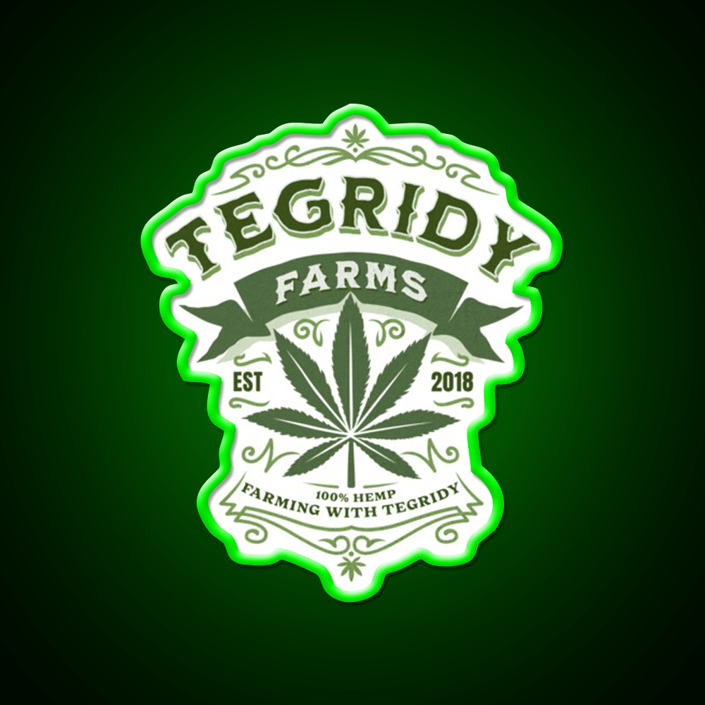 Tegridy Farms Essential Neon Sign Hemp Inspired Green Leaf Led Neon Sign Rgb Color - Shineneon