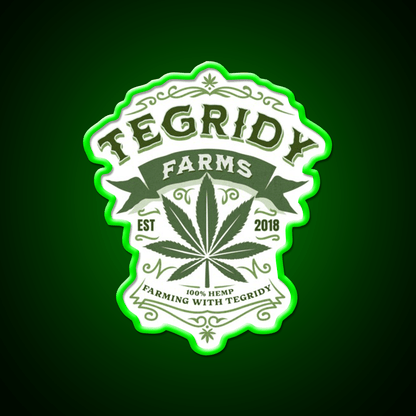 Tegridy Farms Essential Neon Sign Hemp Inspired Green Leaf Led Neon Sign Rgb Color - Shineneon