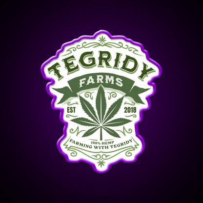 Tegridy Farms Essential Neon Sign Hemp Inspired Green Leaf Led Neon Sign Rgb Color - Shineneon