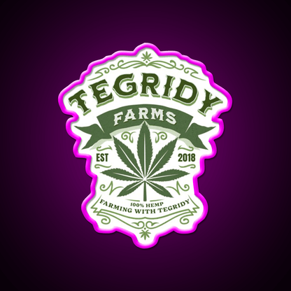 Tegridy Farms Essential Neon Sign Hemp Inspired Green Leaf Led Neon Sign Rgb Color - Shineneon