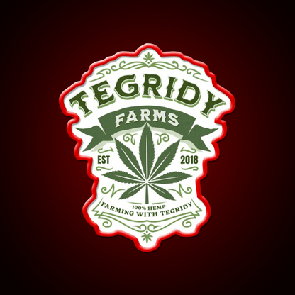 Tegridy Farms Essential Neon Sign Hemp Inspired Green Leaf Led Neon Sign Rgb Color - Shineneon