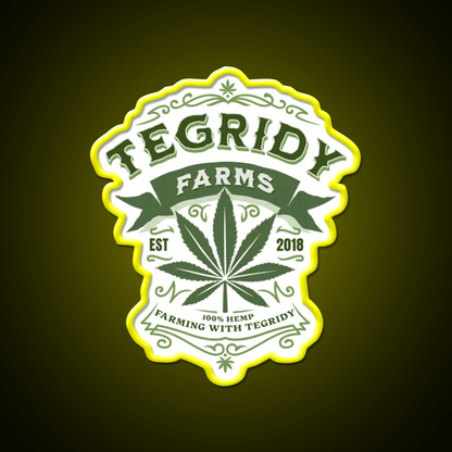 Tegridy Farms Essential Neon Sign Hemp Inspired Green Leaf Led Neon Sign Rgb Color - Shineneon