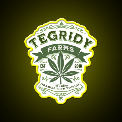 Tegridy Farms Essential Neon Sign Hemp Inspired Green Leaf Led Neon Sign Rgb Color - LED neon sign view 7