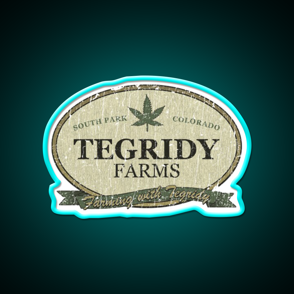 Tegridy Farms Hemp Inspired Green Leaf Led Neon Sign 420 Neon Decor Rgb Color - Size and dimension reference