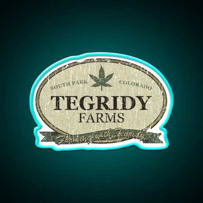 Tegridy Farms Hemp Inspired Green Leaf Led Neon Sign 420 Neon Decor Rgb Color - Size and dimension reference