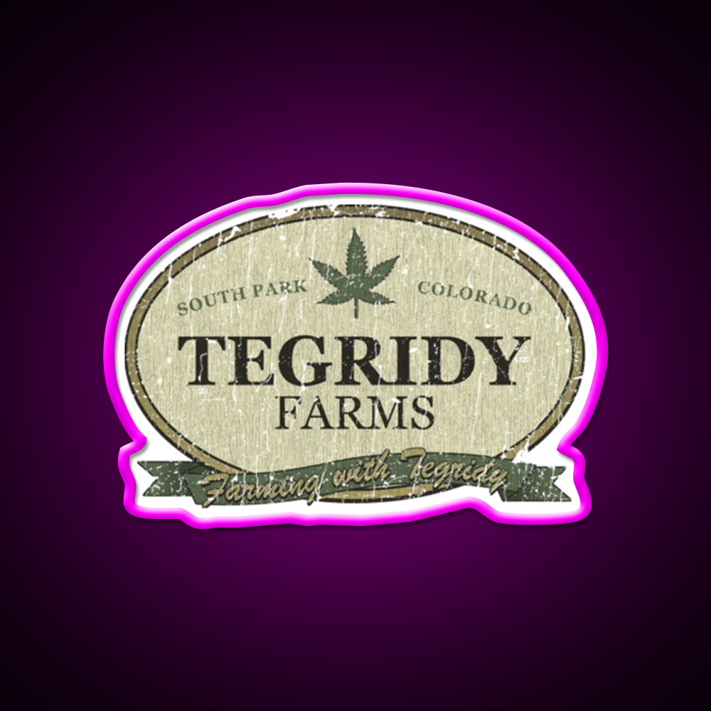Tegridy Farms Hemp Inspired Green Leaf Led Neon Sign 420 Neon Decor Rgb Color - Neon sign mounted on wall in room