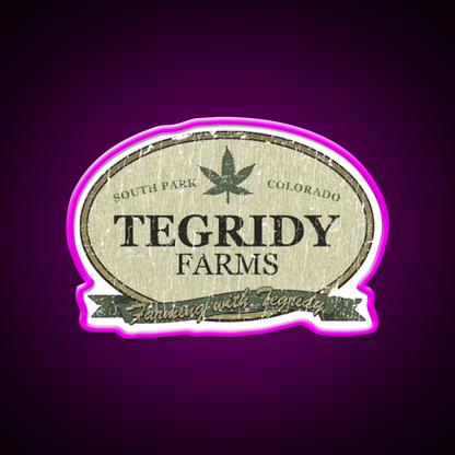 Tegridy Farms Hemp Inspired Green Leaf Led Neon Sign 420 Neon Decor Rgb Color - Neon sign mounted on wall in room