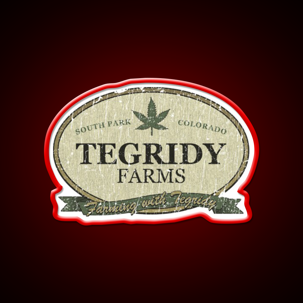 Tegridy Farms Hemp Inspired Green Leaf Led Neon Sign 420 Neon Decor Rgb Color
