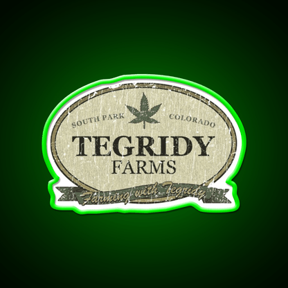 Tegridy Farms Hemp Inspired Green Leaf Led Neon Sign 420 Neon Decor Rgb Color - Shineneon
