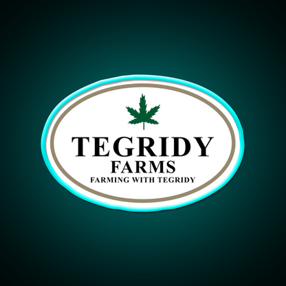 Tegridy Farms Hemp Inspired Green Leaf Led Neon Sign Rgb Color - Size and dimension reference