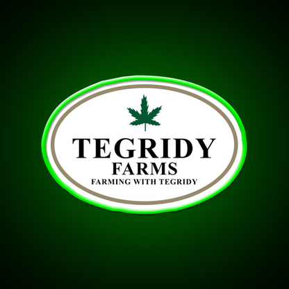 Tegridy Farms Hemp Inspired Green Leaf Led Neon Sign Rgb Color - LED neon sign view 8