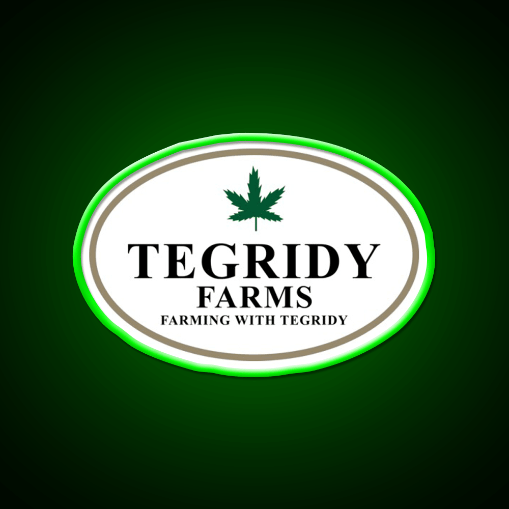 Tegridy Farms Hemp Inspired Green Leaf Led Neon Sign Rgb Color - Shineneon
