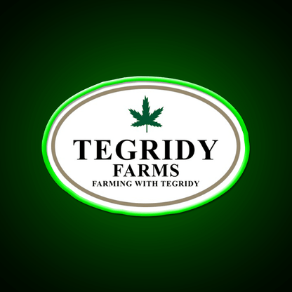 Tegridy Farms Hemp Inspired Green Leaf Led Neon Sign Rgb Color - Shineneon