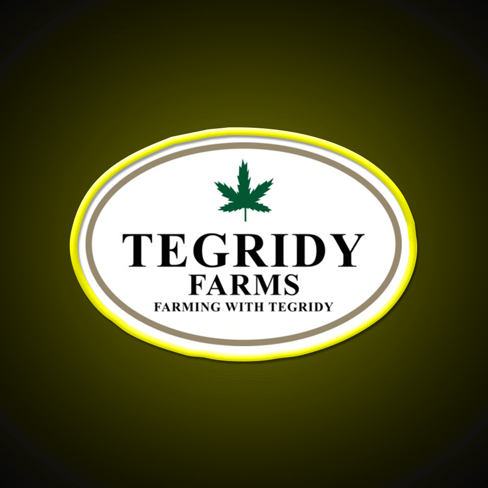 Tegridy Farms Hemp Inspired Green Leaf Led Neon Sign Rgb Color - Custom LED neon sign front view