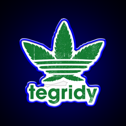 Tegridy Farms Hemp Inspired Green Leaf Led Neon Sign Room Light Sign Rgb Color - LED neon sign view 5