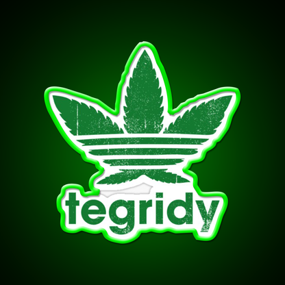 Tegridy Farms Hemp Inspired Green Leaf Led Neon Sign Room Light Sign Rgb Color - LED neon sign view 8