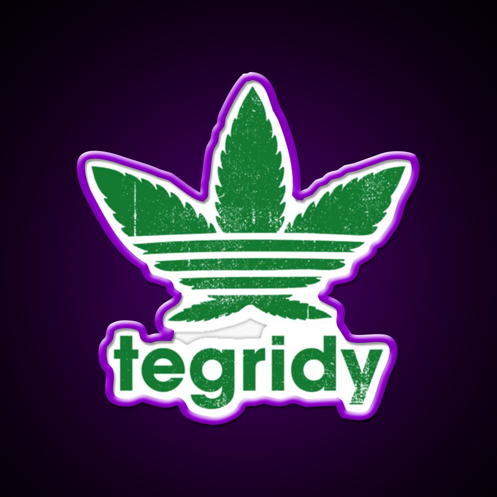 Tegridy Farms Hemp Inspired Green Leaf Led Neon Sign Room Light Sign Rgb Color - LED neon sign view 9