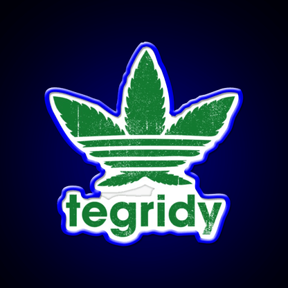 Tegridy Farms Hemp Inspired Green Leaf Led Neon Sign Room Light Sign Rgb Color - Shineneon
