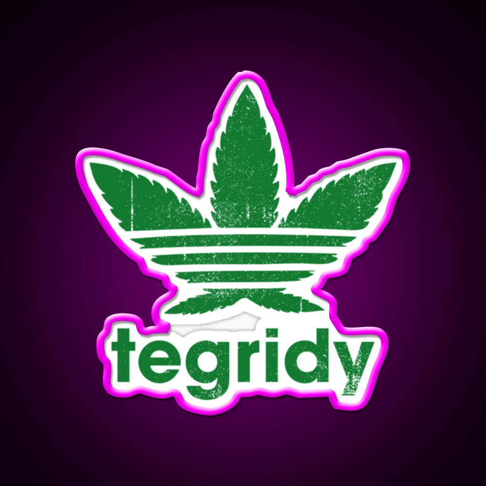 Tegridy Farms Hemp Inspired Green Leaf Led Neon Sign Room Light Sign Rgb Color - Shineneon