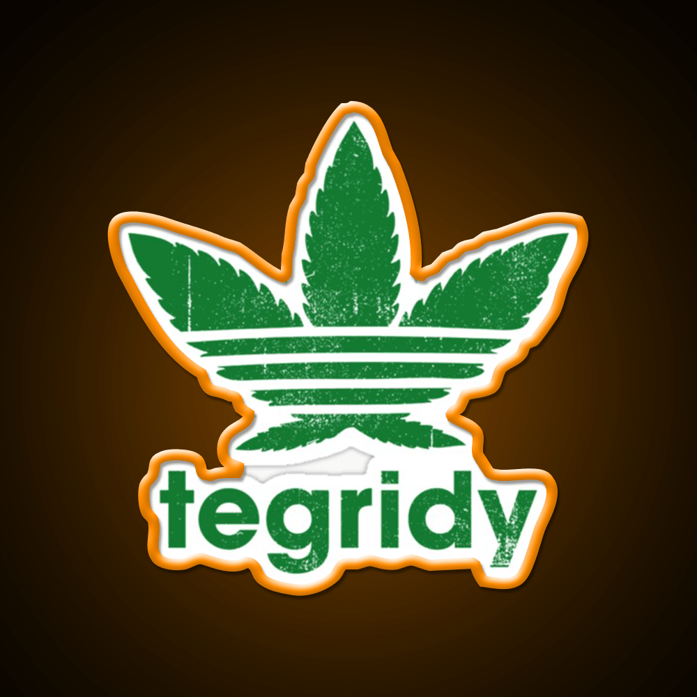 Tegridy Farms Hemp Inspired Green Leaf Led Neon Sign Room Light Sign Rgb Color - Shineneon