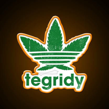 Tegridy Farms Hemp Inspired Green Leaf Led Neon Sign Room Light Sign Rgb Color - Shineneon