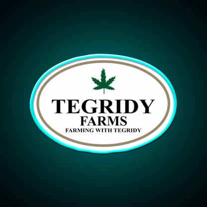 Tegridy Farms Hemp Inspired Green Leaf Led Neon Sign Wall Decor Rgb Color - Size and dimension reference