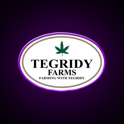Tegridy Farms Hemp Inspired Green Leaf Led Neon Sign Wall Decor Rgb Color - Shineneon