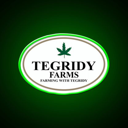 Tegridy Farms Hemp Inspired Green Leaf Led Neon Sign Wall Decor Rgb Color - Shineneon