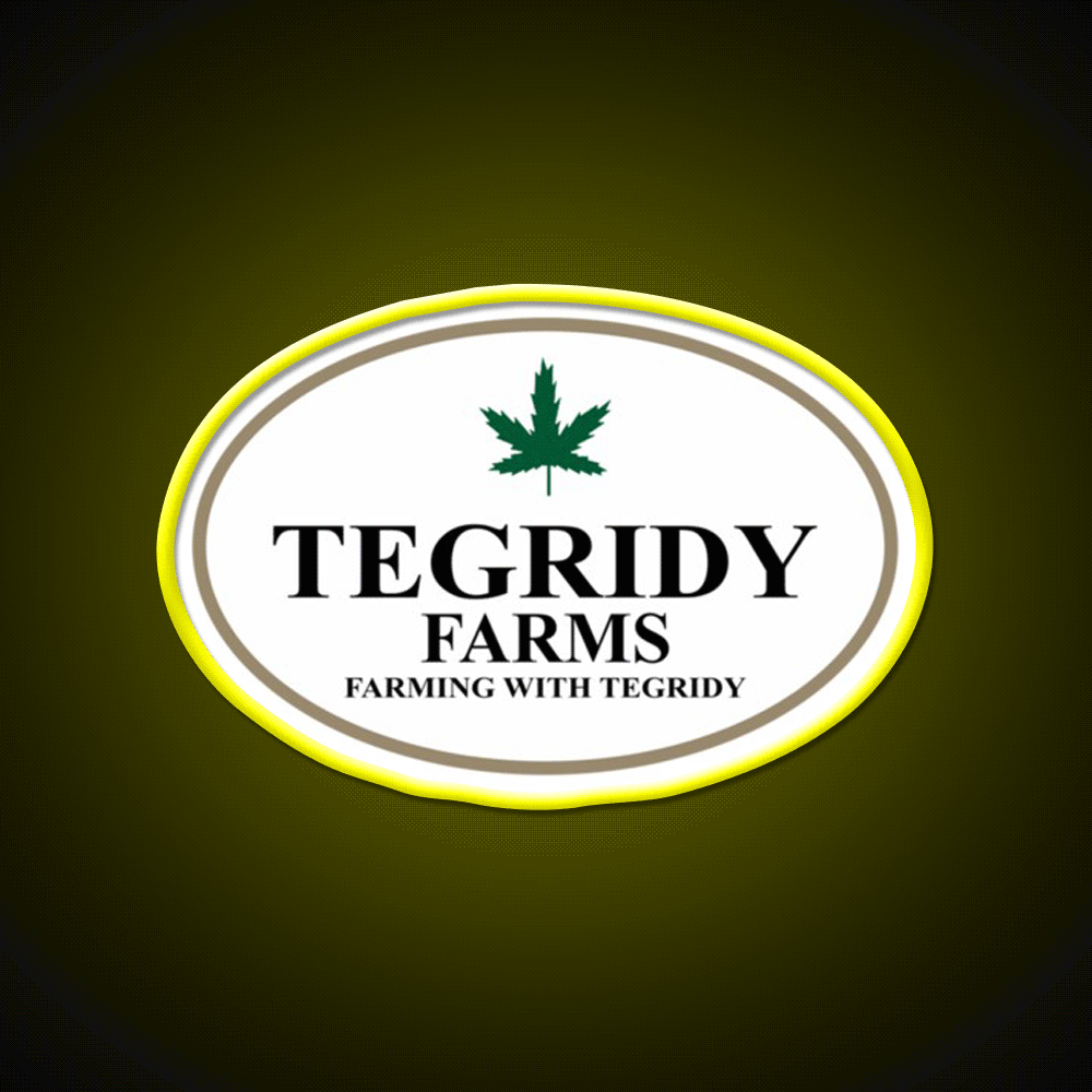 Tegridy Farms Hemp Inspired Green Leaf Led Neon Sign Wall Decor Rgb Color - Custom LED neon sign front view