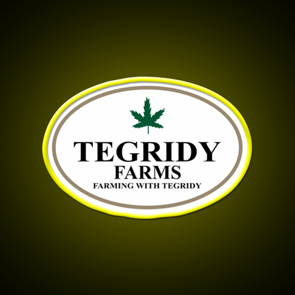 Tegridy Farms Hemp Inspired Green Leaf Led Neon Sign Wall Decor Rgb Color - LED neon sign view 7