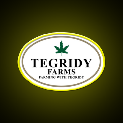 Tegridy Farms Hemp Inspired Green Leaf Led Neon Sign Rgb Color - LED neon sign view 7