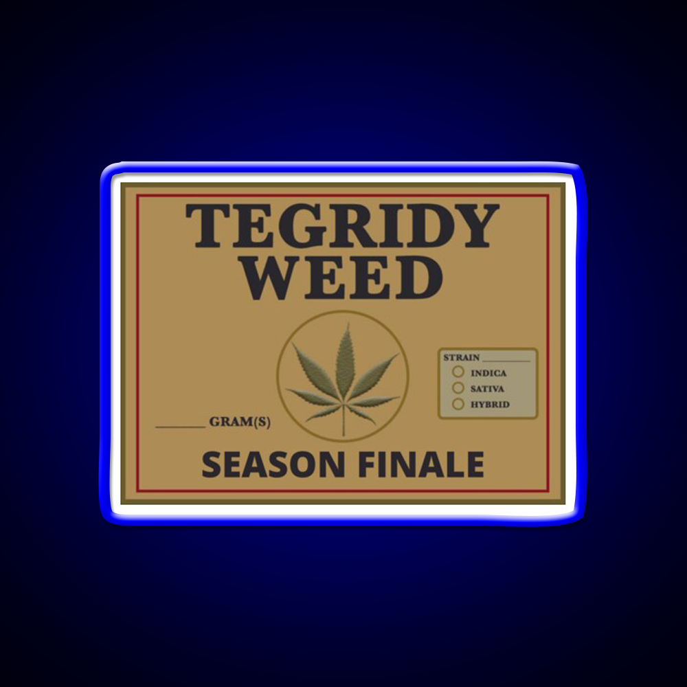 Tegridy Weed From Tegridy Farms Season Green Leaf Led Neon Sign Rgb Color - LED neon sign view 5