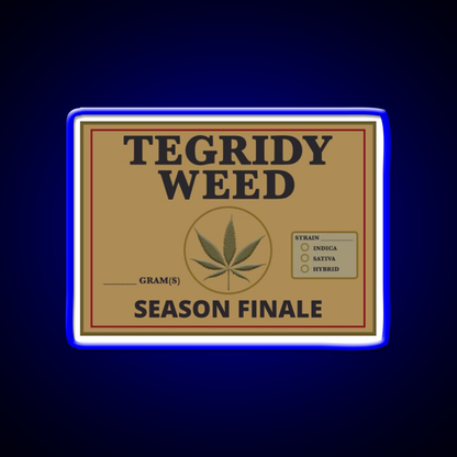 Tegridy Weed From Tegridy Farms Season Green Leaf Led Neon Sign Rgb Color - LED neon sign view 5