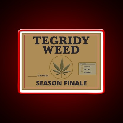 Tegridy Weed From Tegridy Farms Season Green Leaf Led Neon Sign Rgb Color - LED neon sign view 10