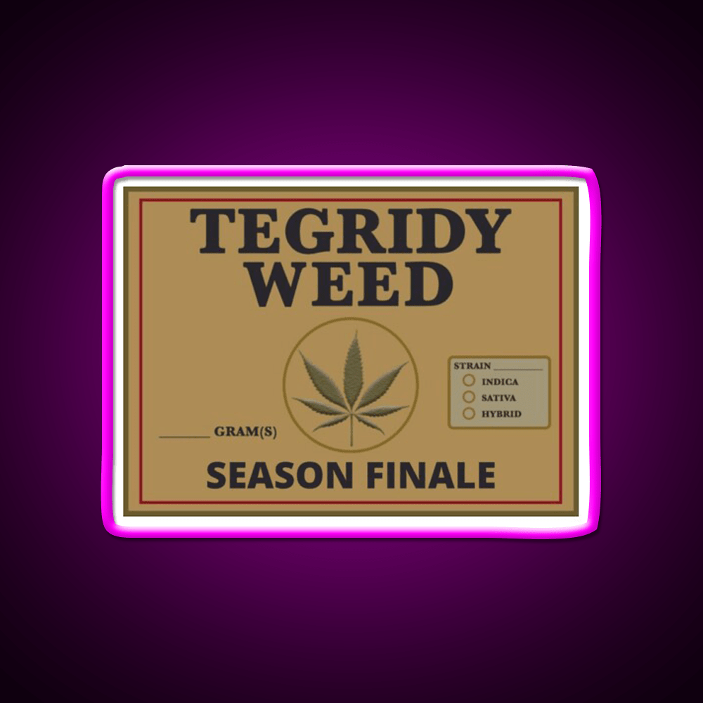 Tegridy Weed From Tegridy Farms Season Green Leaf Led Neon Sign Rgb Color - Shineneon
