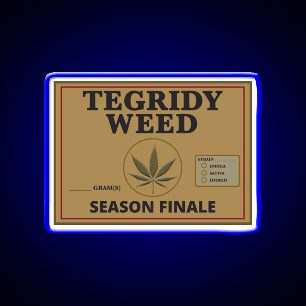 Tegridy Weed From Tegridy Farms Season Green Leaf Led Neon Sign Rgb Color - Shineneon