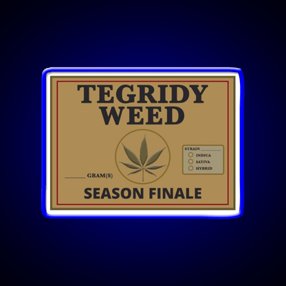 Tegridy Weed From Tegridy Farms Season Green Leaf Led Neon Sign Rgb Color - Shineneon