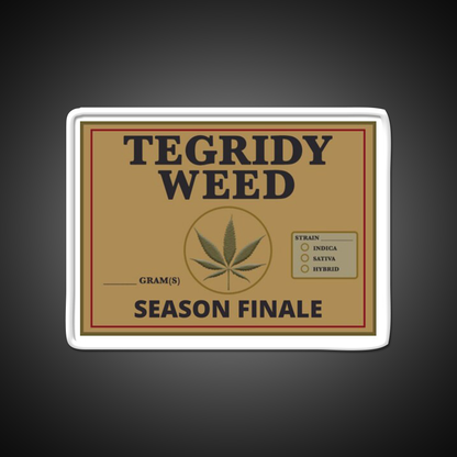 Tegridy Weed From Tegridy Farms Season Green Leaf Led Neon Sign Rgb Color - LED neon sign view 11