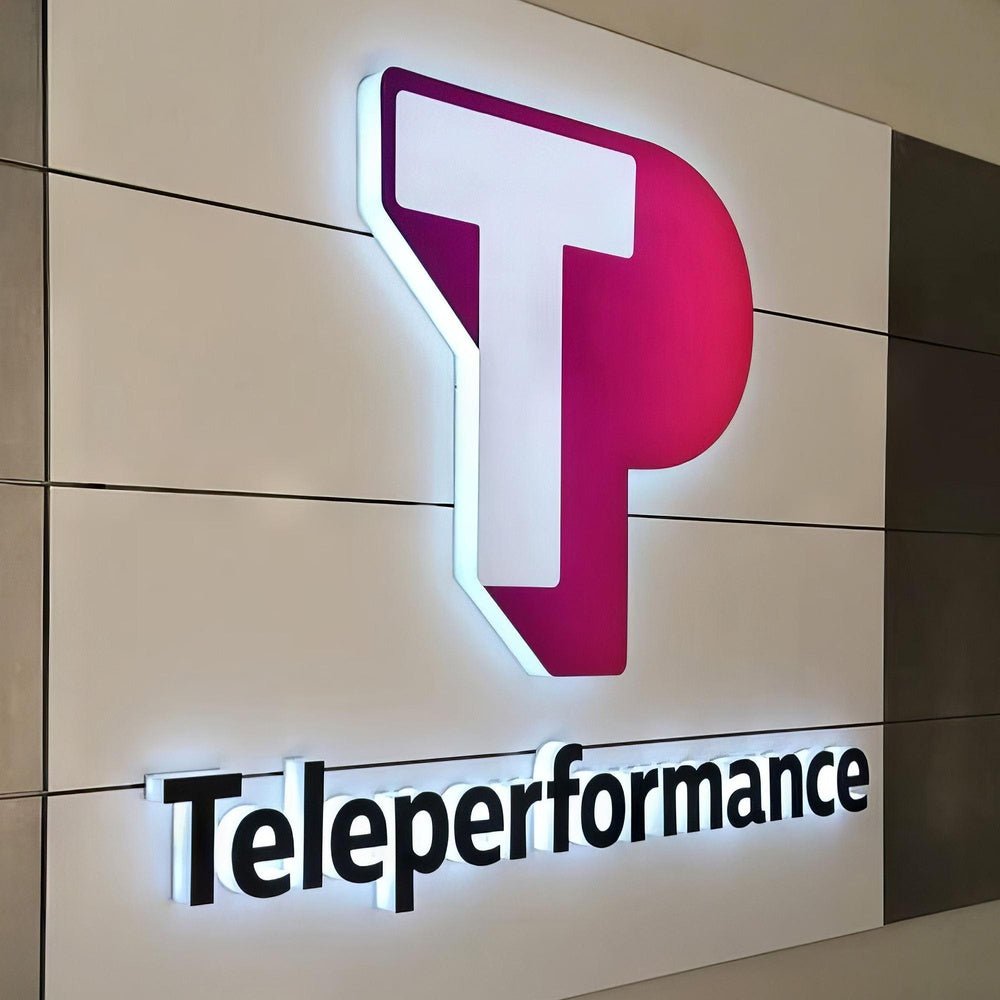 Teleperformance 3D Backlit Letters Business Metal Led Sign - Shineneon