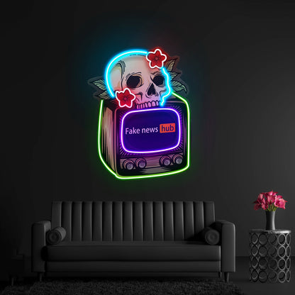 Television Skull Vibe Led Neon Sign Light Custom Led Signs - Shineneon