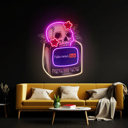 Television Skull Vibe Led Neon Sign Light Custom Led Signs - Shineneon