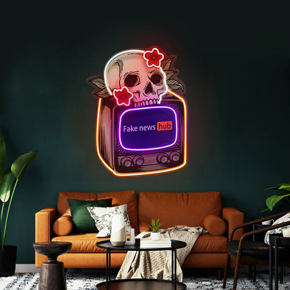 Television Skull Vibe Led Neon Sign Light Custom Led Signs - Shineneon