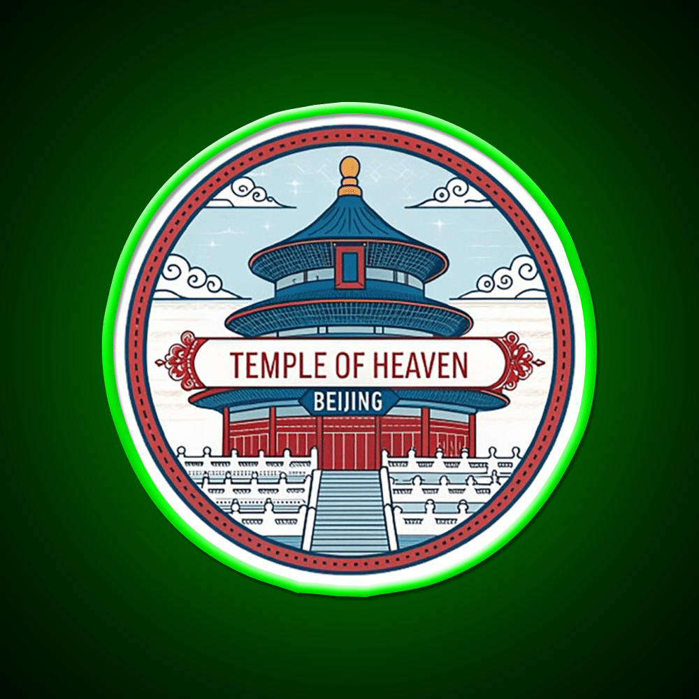 Temple Of Heaven Asian Cultural Led Neon Sign Rgb Color - Shineneon