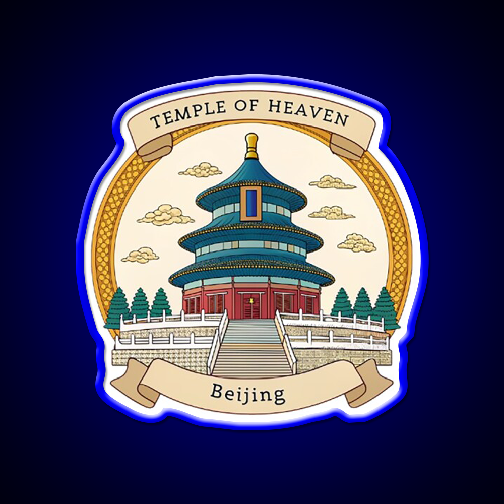 Temple Of Heaven Asian Cultural Led Neon Sign Wall Art Rgb Color - LED neon sign view 5