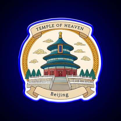 Temple Of Heaven Asian Cultural Led Neon Sign Wall Art Rgb Color - LED neon sign view 5
