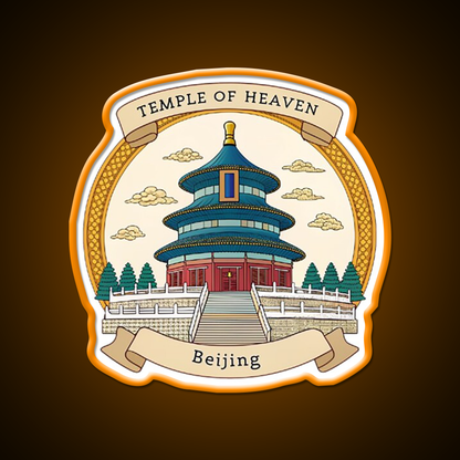 Temple Of Heaven Asian Cultural Led Neon Sign Wall Art Rgb Color - LED neon sign view 6